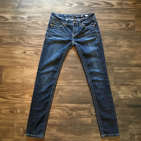 Miss Me Skinny Jeans JP4788SKL Cross Embellishment - Picture 1 of 4